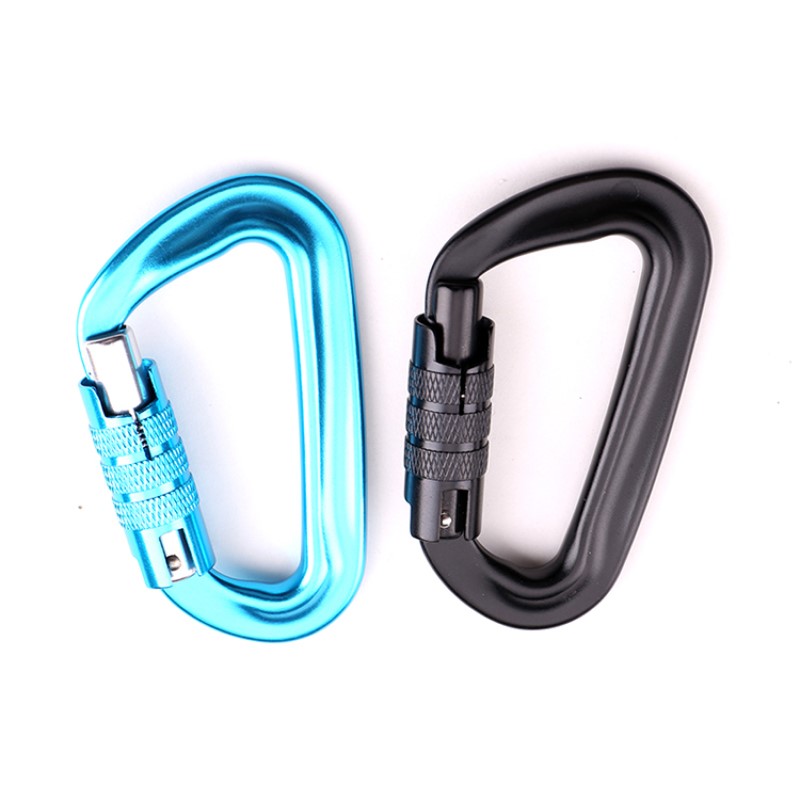 Outdoor Haken Klettern Camping Hauptschloss Karabiner Multifunktions Mutter Bergsteigen Haken Bergsteigen Schnalle Outdoor Speed ​​Drop Ausrüstung Sicherheitsschloss Sondierungsloch D-Typ Schraube Hauptschloss Luftfahrt Aluminiumlegierung